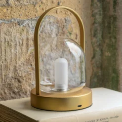 Antiqued Bronze Dome LED Table Lamp
