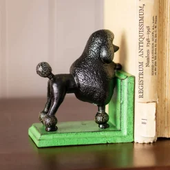 Antiqued Cast Iron Black Poodle Bookends