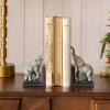 Antiqued Cast Iron Elephant Bookends