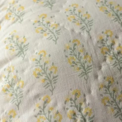 Antiqued Floral Block Printed Quilts