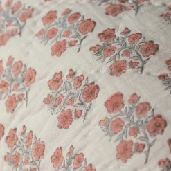 Antiqued Floral Block Printed Quilts