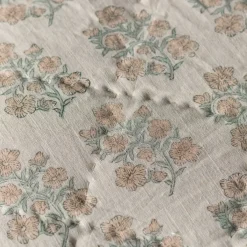 Antiqued Floral Block Printed Quilts