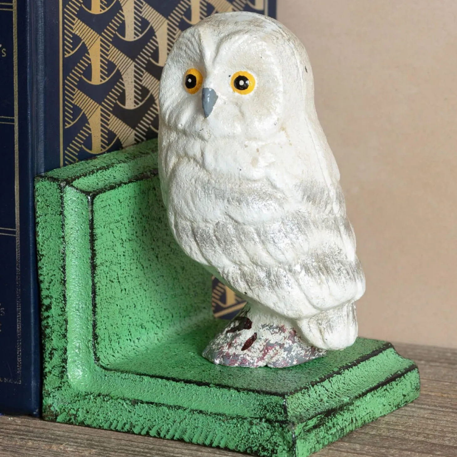 Antiqued Owl Bookends