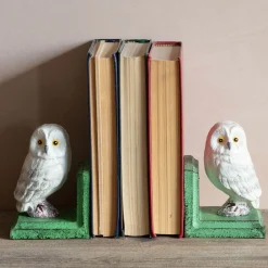 Antiqued Owl Bookends