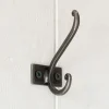 Antiqued Silver Iron Double Wall Hook