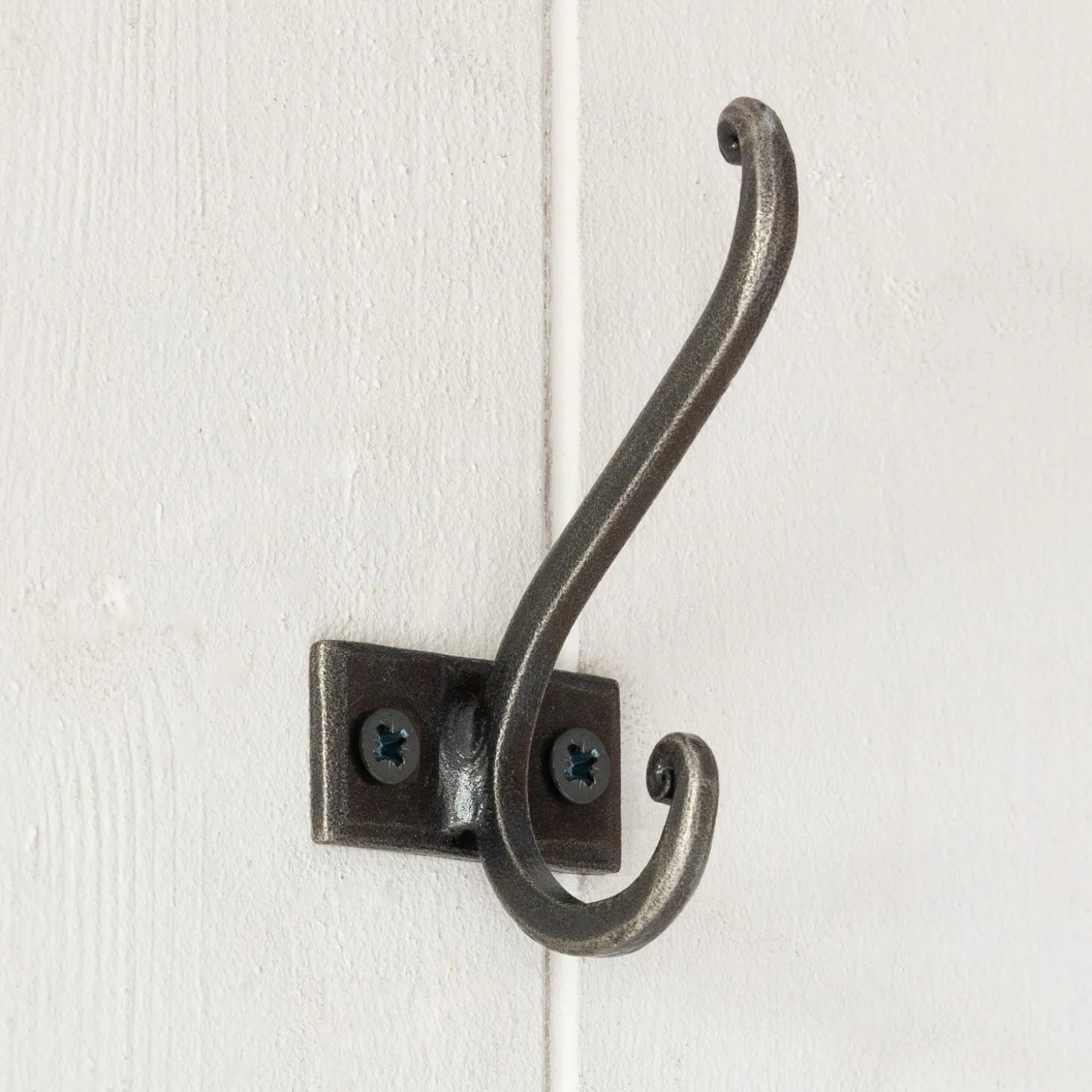 Antiqued Silver Iron Double Wall Hook