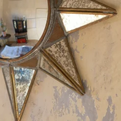 Antiqued Sun Convex Mirror