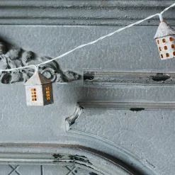 Antiqued Winter Village Garland