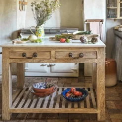 Aria Marble Kitchen Island