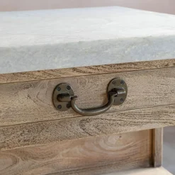 Aria Marble Topped Kitchen Breakfast Bar