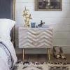 Ariella Chevron Large Bedside Table