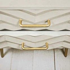 Ariella Chevron Large Bedside Table