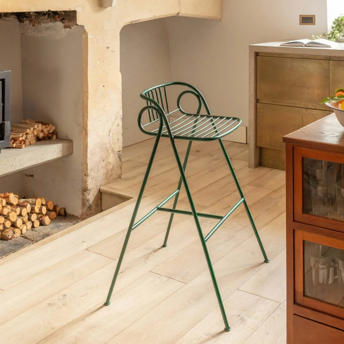 Arlo Green Kitchen Stool