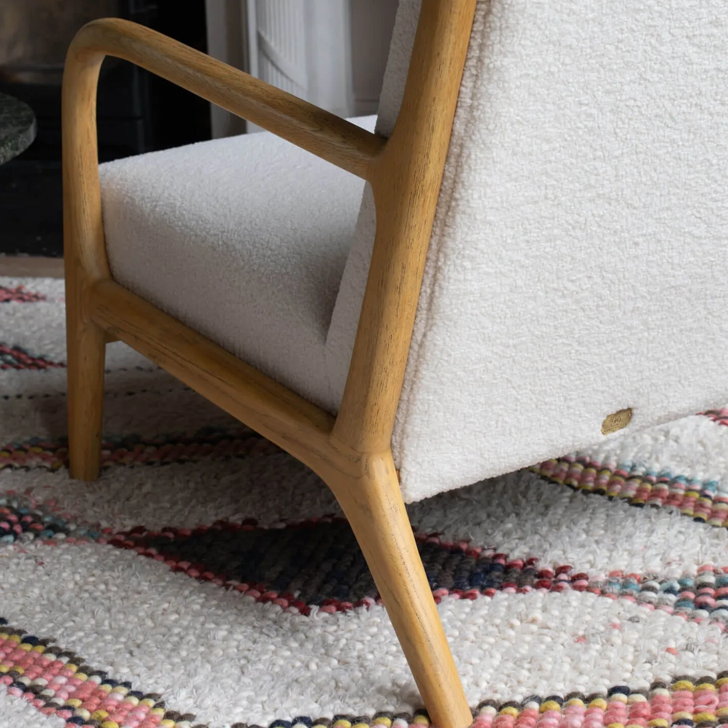 Ashton Chalk Bouclé Armchair
