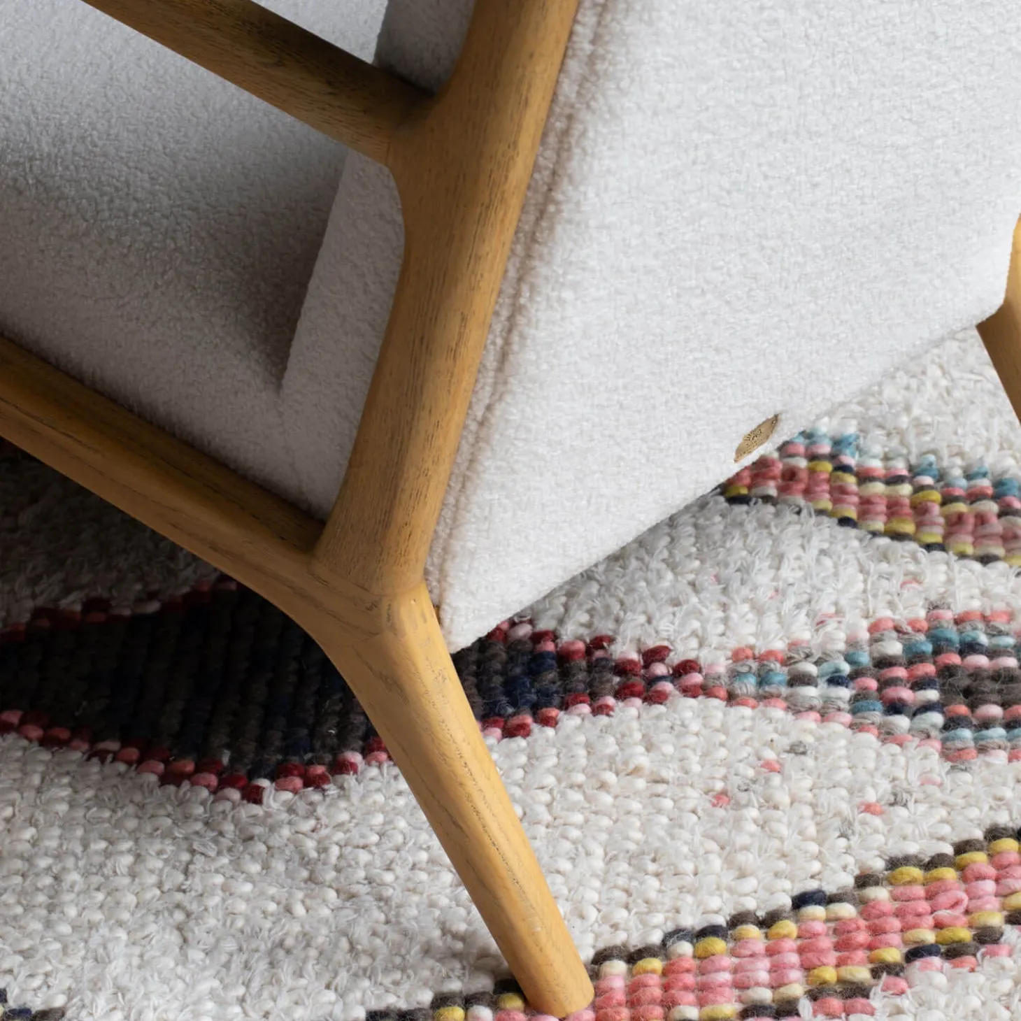 Ashton Chalk Bouclé Armchair