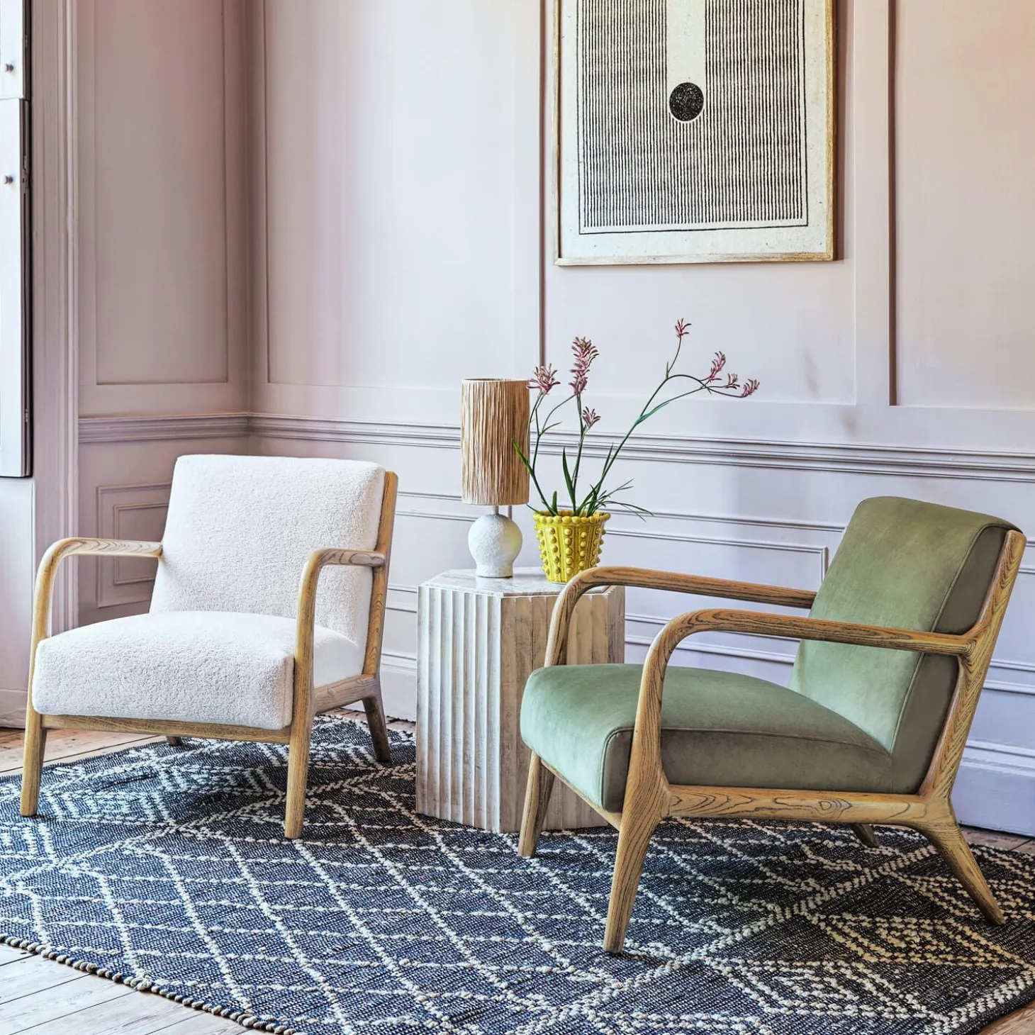 Ashton Chalk Bouclé Armchair
