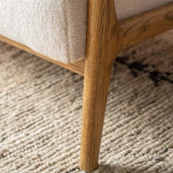 Ashton Two Seater White Bouclé Sofa
