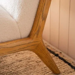 Ashton Two Seater White Bouclé Sofa