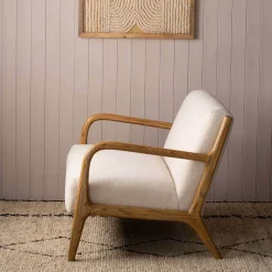 Ashton Two Seater White Bouclé Sofa