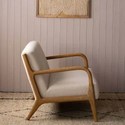 Ashton Two Seater White Bouclé Sofa