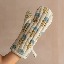 Asta Block Printed Oven Mitt