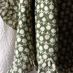Ava Floral Block Printed Sherpa Throw
