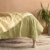 Ava Floral Block Printed Bed Quilt