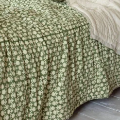 Ava Floral Block Printed Bed Quilt