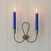 Aveline Twisted Antiqued Brass Wall Sconce
