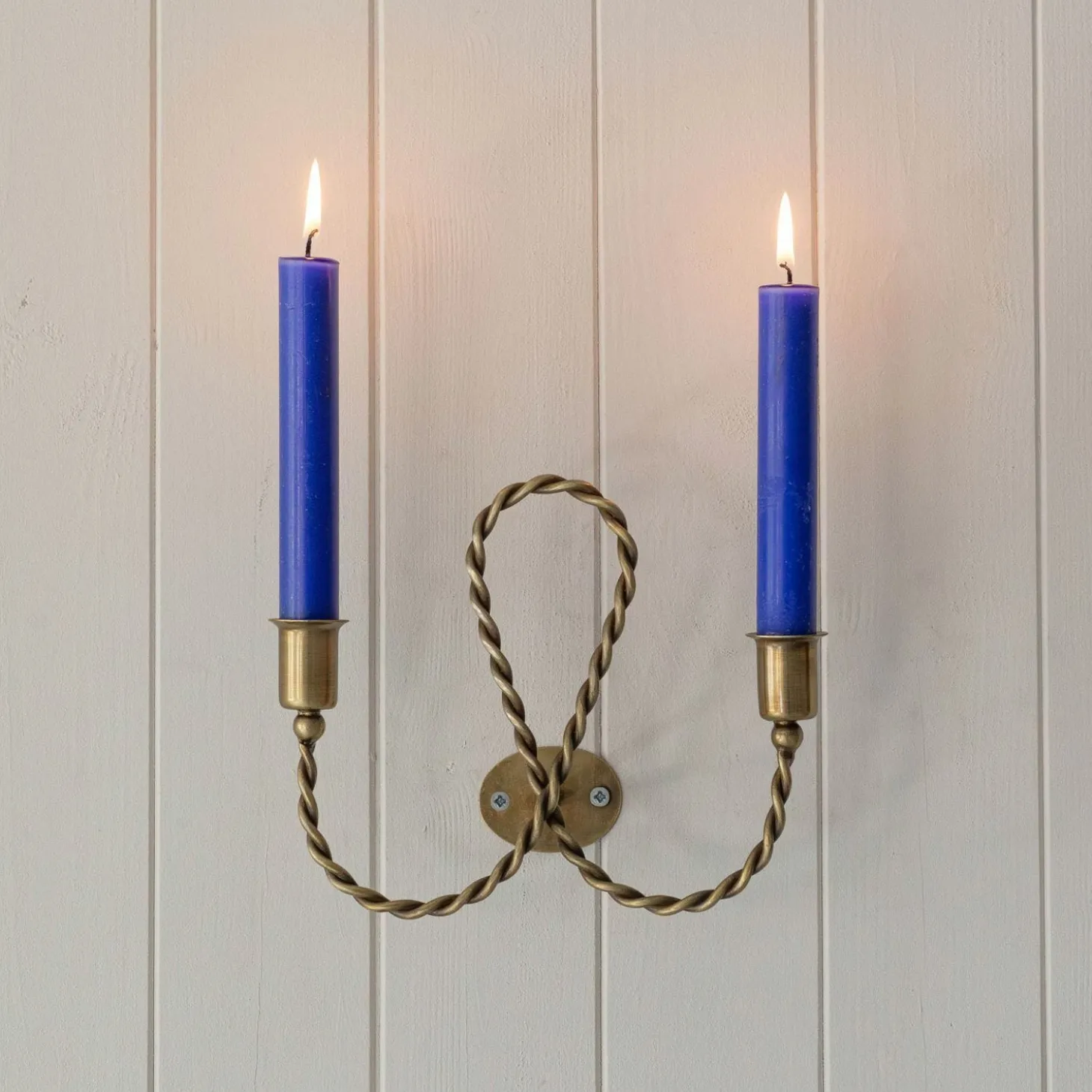 Aveline Twisted Antiqued Brass Wall Sconce