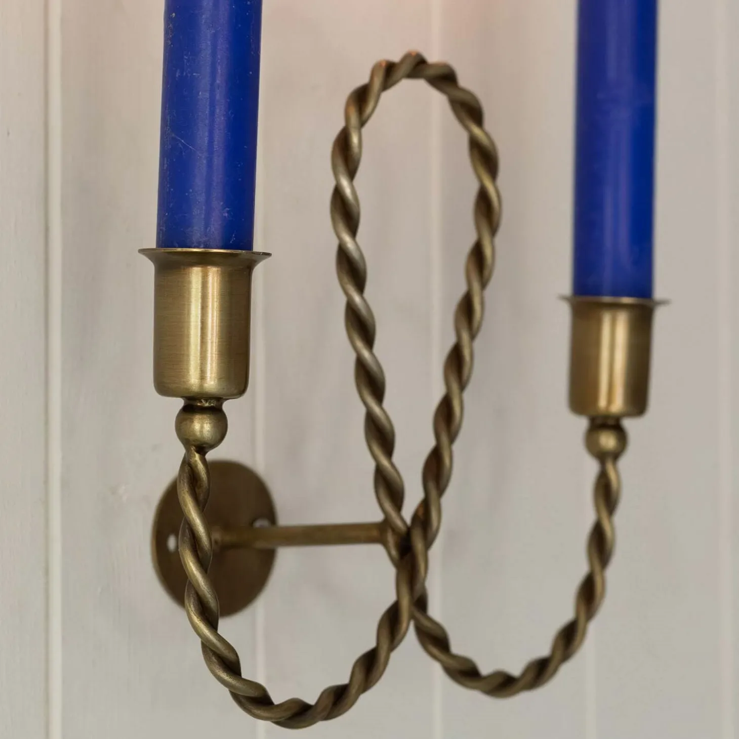 Aveline Twisted Antiqued Brass Wall Sconce