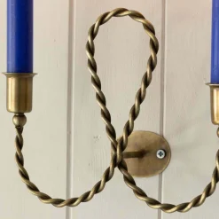 Aveline Twisted Antiqued Brass Wall Sconce