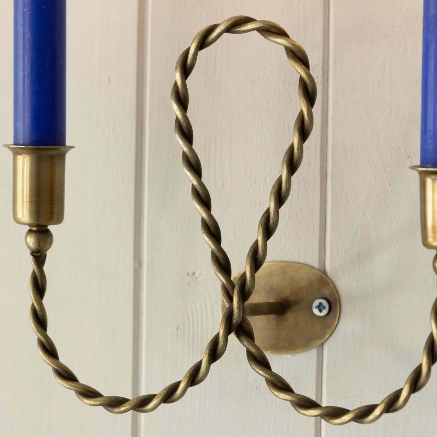 Aveline Twisted Antiqued Brass Wall Sconce