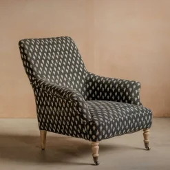 Avree Black Ikat Armchair
