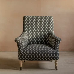 Avree Black Ikat Armchair