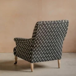 Avree Black Ikat Armchair