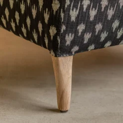 Avree Black Ikat Armchair