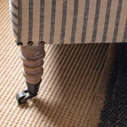Avree Striped Linen Armchair