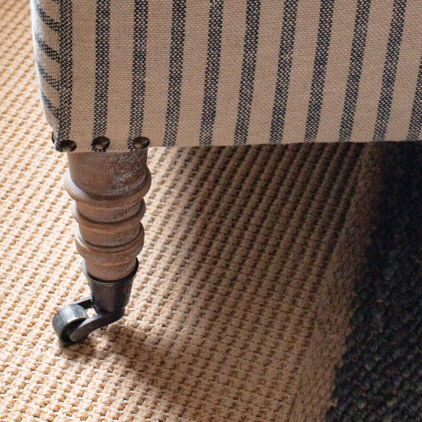 Avree Striped Linen Armchair