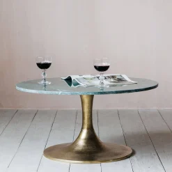 Ayla Green Marble Coffee Table