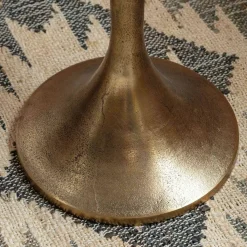Ayla Marble and Bronze Side Table