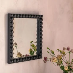 Barnaby Black Square Wall Mirror