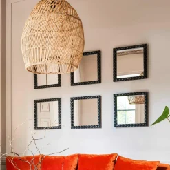 Barnaby Black Square Wall Mirror