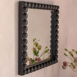 Barnaby Black Square Wall Mirror