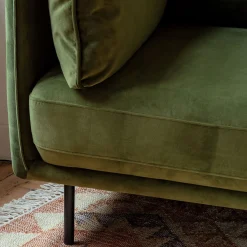 Bayler Moss Green Velvet Armchair