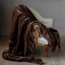 Bear Brown Faux Fur Throw