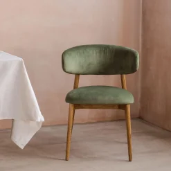 Beaufort Moss Green Velvet Dining Chair