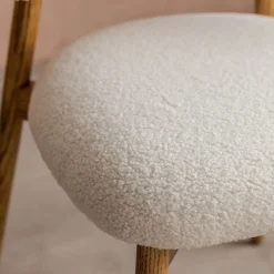 Beaufort White Boucle Dining Chair