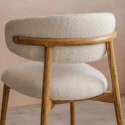 Beaufort White Boucle Dining Chair