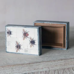 Bee Print Bone Box
